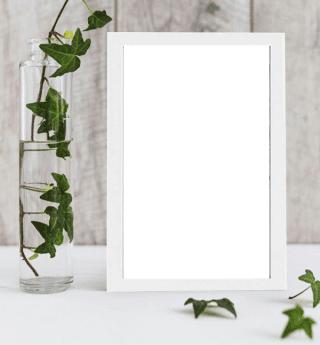 Kişiye Özel Fotoğraf Çerçevesi 30x42 cm Beyaz - Dikey