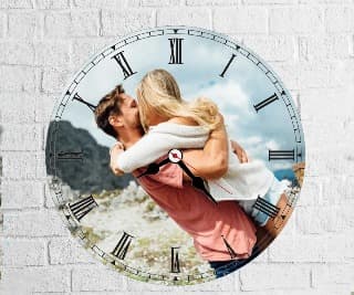 Kişiye Özel Fotoğraflı Duvar Saati 28 cm - Model 3