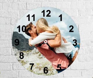 Kişiye Özel Fotoğraflı Duvar Saati 28 cm - Model 4