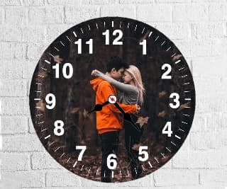 Kişiye Özel Fotoğraflı Duvar Saati 28 cm - Model 6