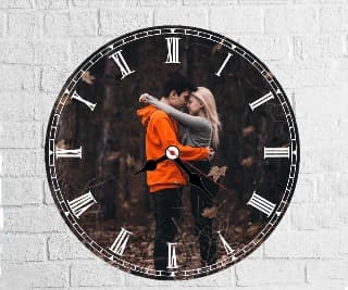 Kişiye Özel Fotoğraflı Duvar Saati 28 cm - Model 7