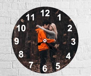 Kişiye Özel Fotoğraflı Duvar Saati 28 cm - Model 8